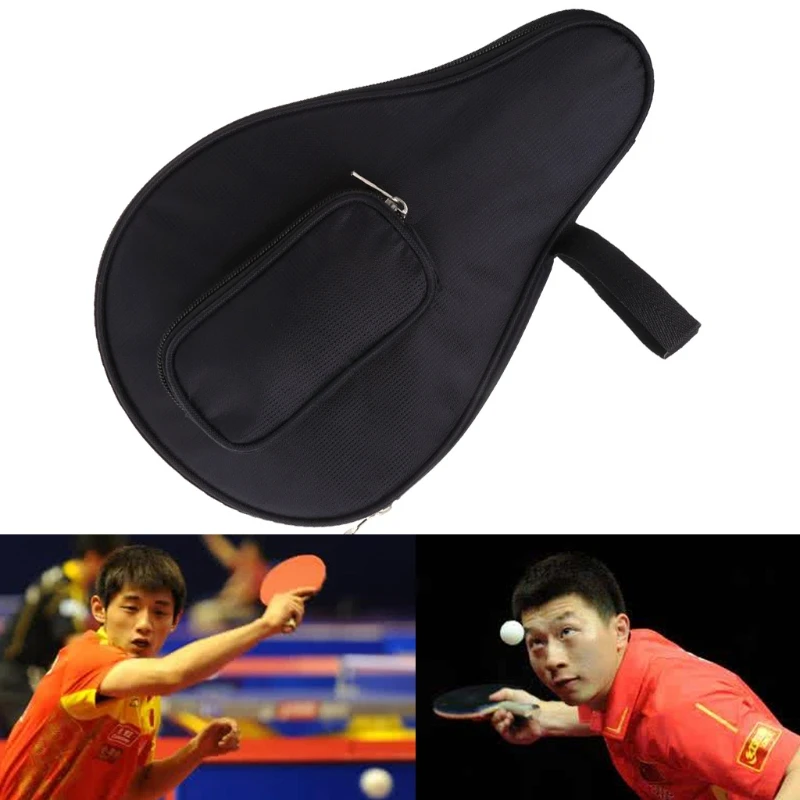 Водонепроницаемый черный настольный теннис ракетки мешок PingPong весло летучая мышь Чехол w/мяч мешок