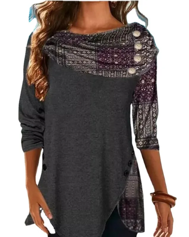 Cotton Blends Loosen Striped Long sleeve Shirts &amp Blouses | Женская одежда