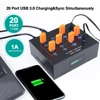 Sipolar 100-240V 20 Ports USB 3.0 Data And Charging Hub USB Splitter charger Hub  For Phone Tablets iPad Repair Restore Miners 3