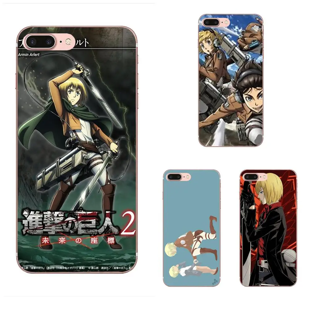 Аниме атака на Титанов Armin для HTC Desire 530 626 628 630 816 820 One A9 M7 M8 M9 M10 E9 U11 U12 Life Plus Мягкий