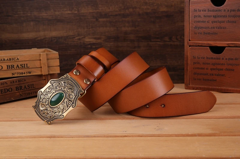 2020 new designer belt men high quality belts for men leaf flower 3.8 cm wide strap girdle full grain 100% genuine leather cow