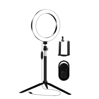 

LED Studio Ring Light Photo Video Lamp Light Dimmable Tripod Selfie Camera Phone