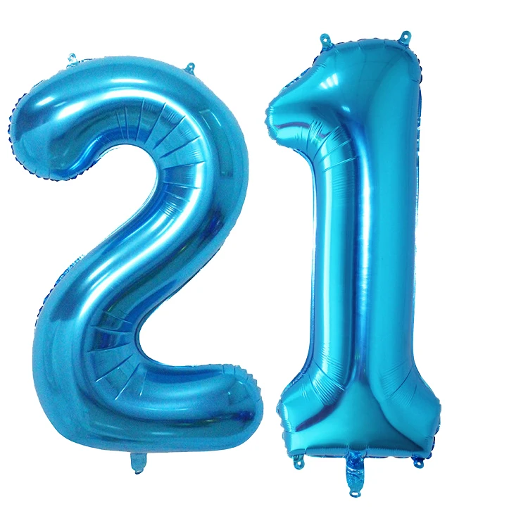 Blue Number 3 Comius Sharp Palloncino Foil Numero Palloncino 32 Pollici Gigante Palloncini Digitali Decorazione Festa di Compleanno 