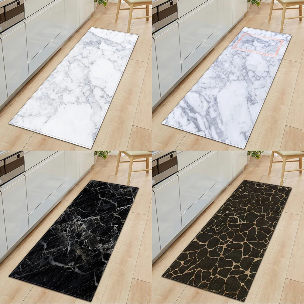 Декоративный коврик Marbling практичный нескользящий прямоугольный коврик для кухни износостойкий домашний моющийся вход в гостиную