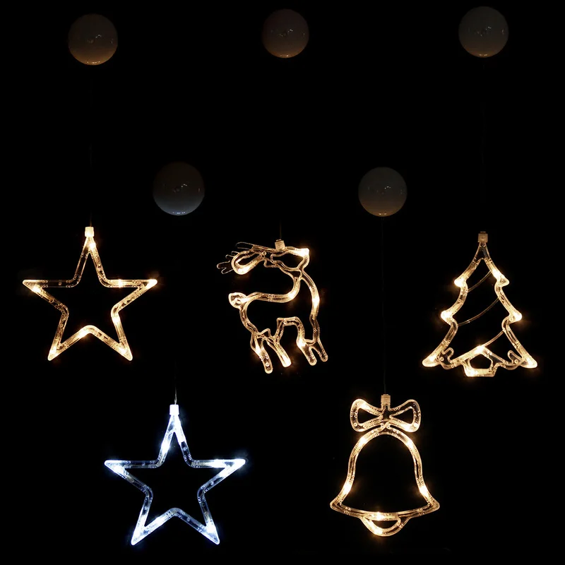 Украшение на окно световая присоска занавеска Подвесная лампа Ангел гирлянда с