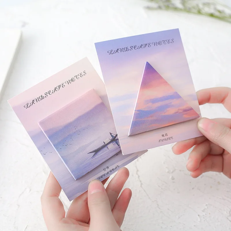 

Simple Landscape Tearable Post-it Note N Times To Paste Student Note Stickers Post-it Notes Office Supplies Stationery Girl Gift