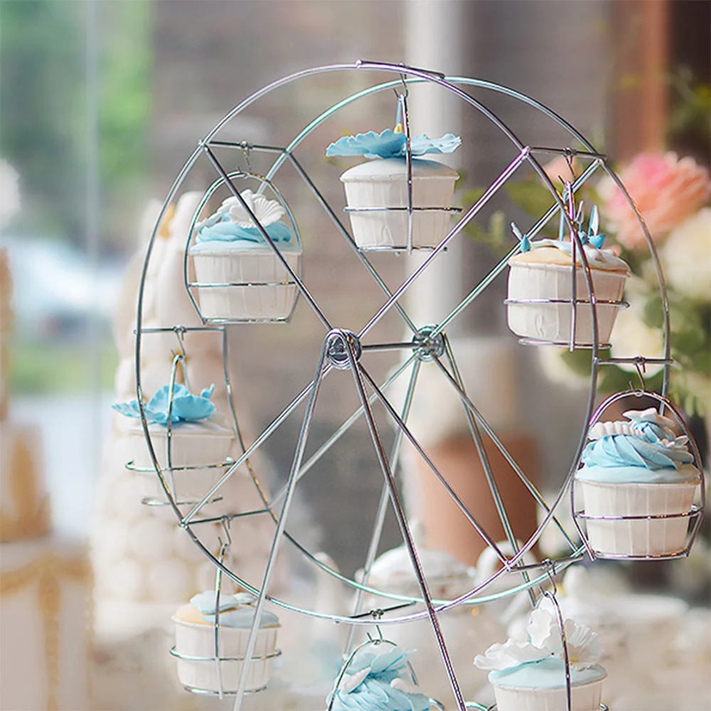 Gold Metal Large Ferris Wheel Cupcake Holder Gold Ferris Wheel
