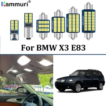 

KAMMURI 15Pcs Canbus Error Free White LED Interior Light Package Kit For BMW X3 E83 led interior light Lamp Kit (2003-2010)