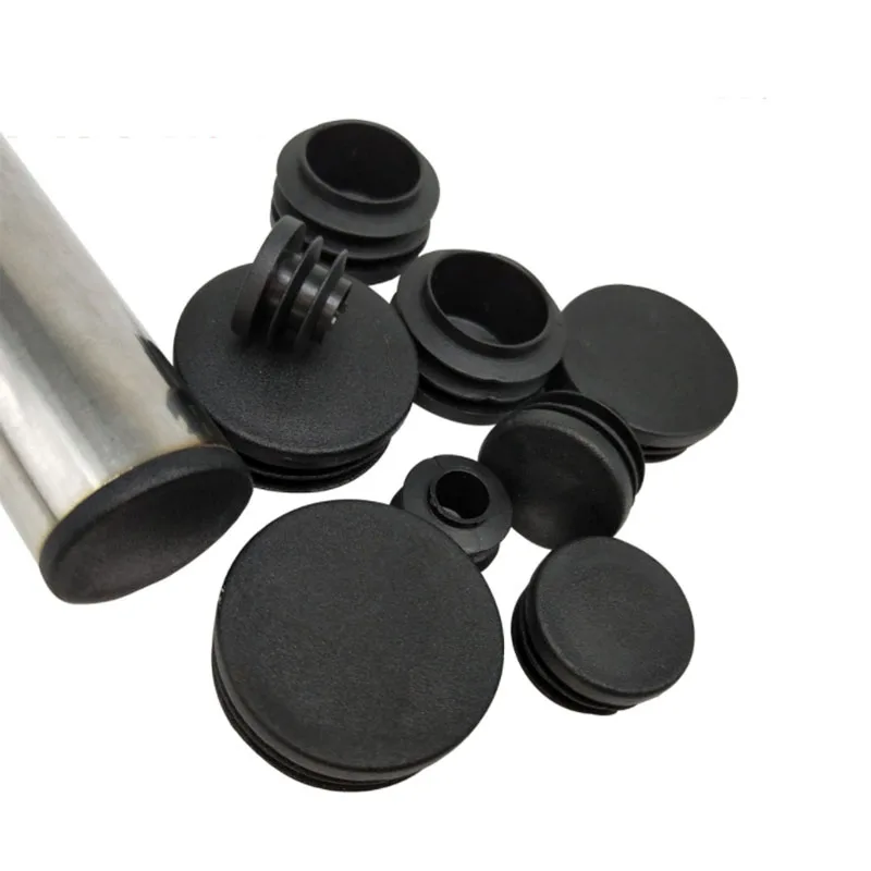 4/8/12pcs Round Plastic Black Blanking End Cap Tube Pipe Insert Plug Bung Diameter 10mm~114mm