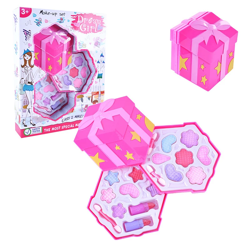 New Children's Cosmetics Set Girl Play House Toy Gift DIY Box Make-up Color Box Gift for Children