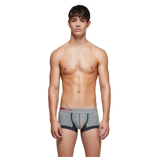 Серый Men's boxer underwear Cotton low-waist sexy Comfortable and breathable shorts boxer male underwear - Цвет: Серый