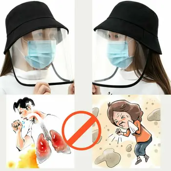 

Anti-spitting Protective Cap Cover Outdoor Fisherman Hat Splash-Proof Unisex Full Face Shield Protection Mask