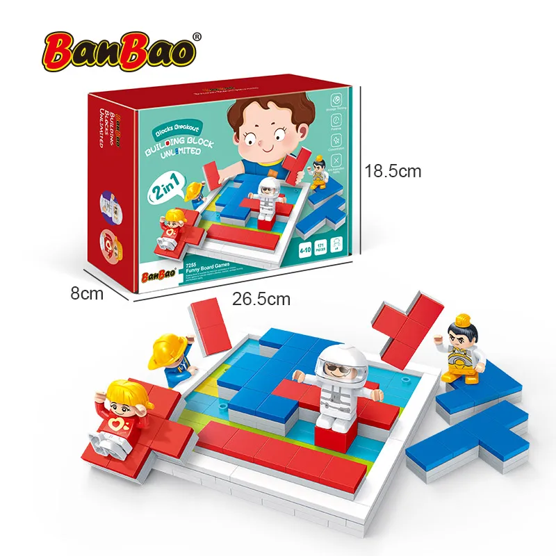 BanBao 7255 legoEND city DIY Tetris настольная игра развивающие кирпичи строительные блоки