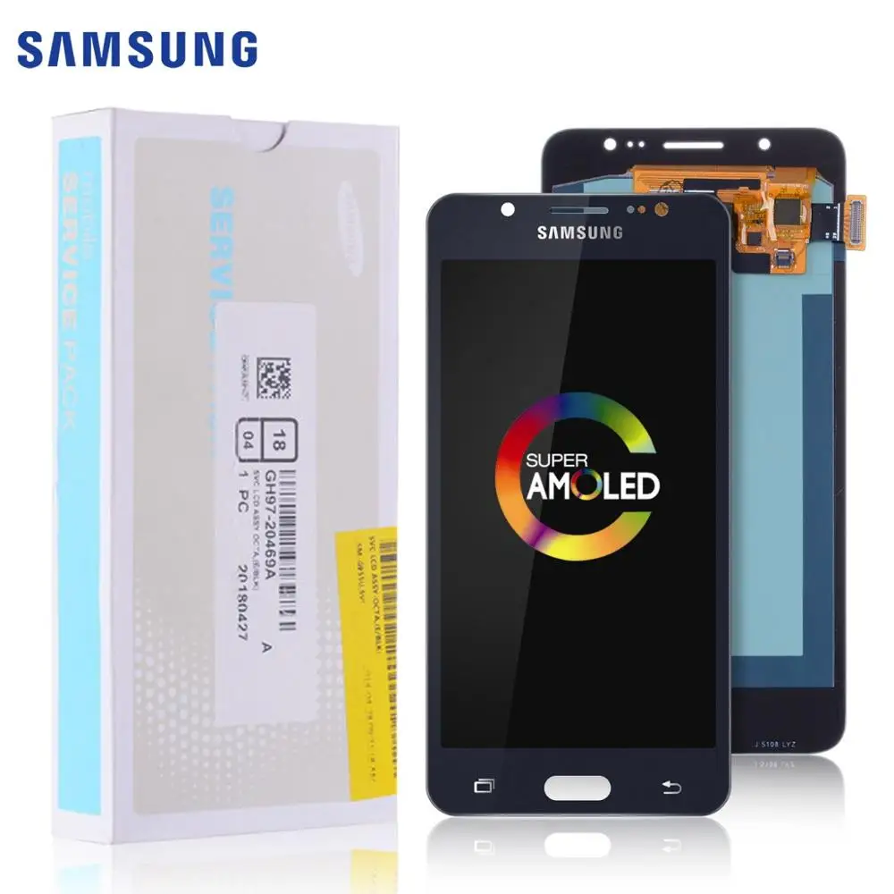 Дешево AMOLED Дисплей для SAMSUNG Galaxy J5 2016 font b LCD b font в сборе с тачскрином Оригинал 5.2 J510F J510 J510FN J510M