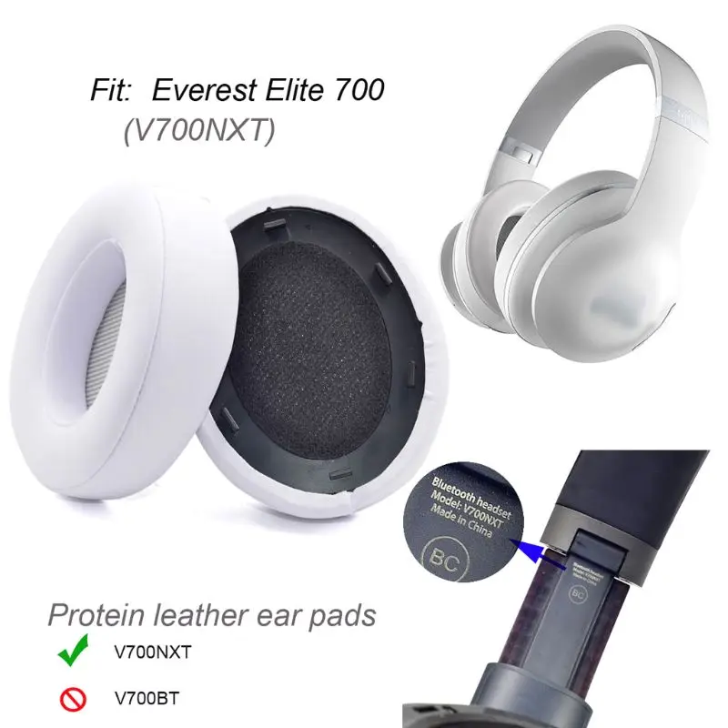1 Pair New Soft Replacement Ear Pads PU Leather Ears Cup Cushion for V700NXT Headphone Accessories High quality