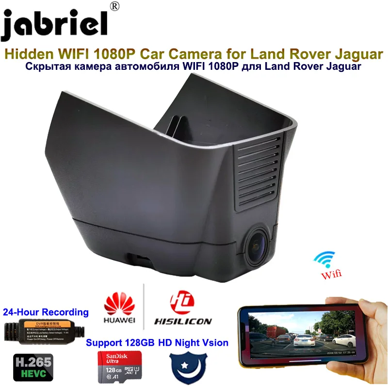 Jabriel 1080P Hidden WIFI Dash Cam Car Camera Car Dvr for Land Rover Range Rover Velar Jaguar XJ XJL E-pace 2017 2018 2019 2020