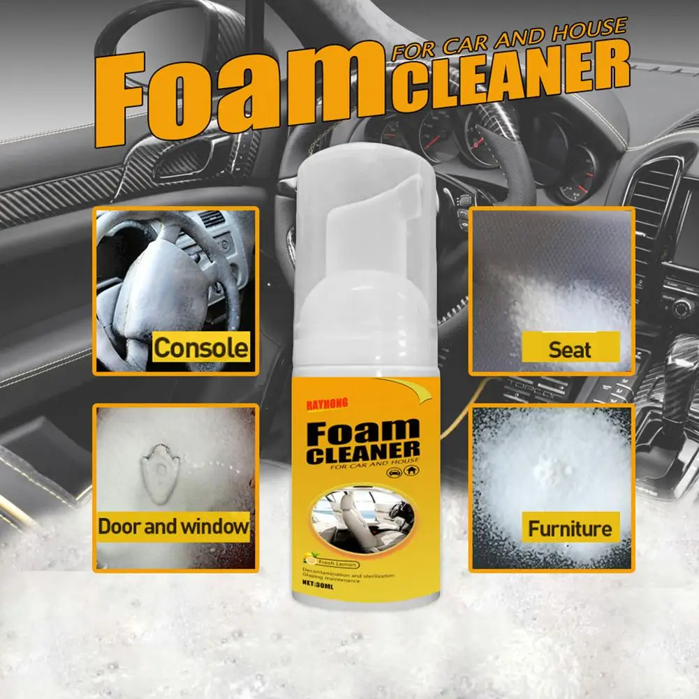 Limpiador de espuma multiusos para Interior de coche, Spray de espuma para limpieza del hogar, protección antienvejecimiento, 150ml/250 ml