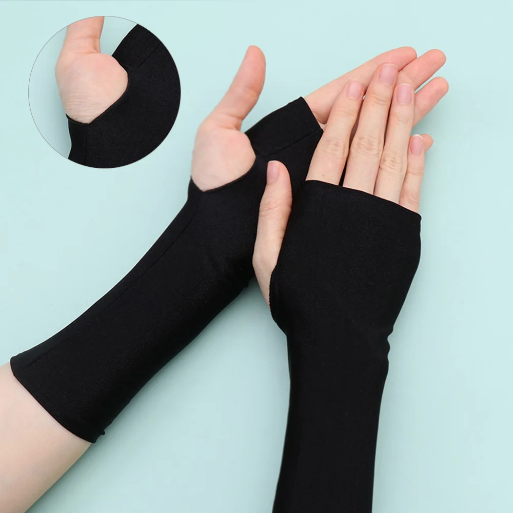Motorcycle Gloves Sports Gloves Cycling Gloves Sunscreen Protection Fingerless Long Gloves Women Arm Cool Summer Motorcycle Driving Accessory
