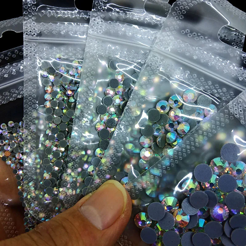 Mix Size Crystal AB Hotfix Rhinestone Flatback Crystal Stones For Garment Ornament 1200Pcs
