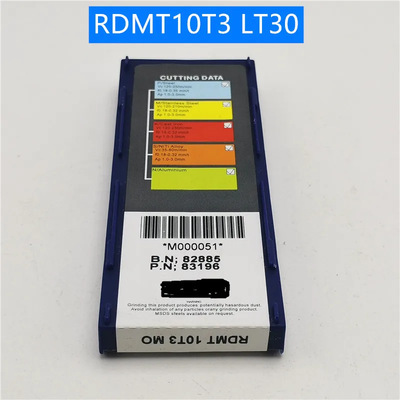 100 шт. RDMT10T3 MO LT30 RDMT 10T3 поворотные твердосплавные вставки инструмент токарный фреза режущий инструмент для ЧПУ слот Режущий конец