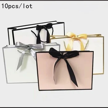 

Gift Bag with ribbon Hands Gift Box Food Cake Candy Boxes Kraft Paper Cardboard Box Packaging Wedding Birthday Party Favors