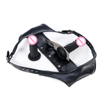 Lesbian Supplies Double Headed Penis Vaginal Anal Plug Detachable Leather Pants Masturbation Underwear For Men's And Women's 5