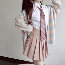 Японский Сен jk Униформа Студенческая бандажная плиссированная юбка осенняя и зимняя шерстяная юбка студенческий стиль юбка девушка ветер