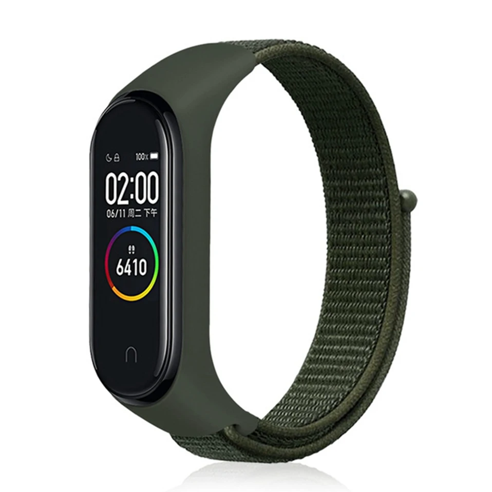 Спортивный ремешок-петля для Xiaomi mi, ремешок 4, 3, нейлоновый браслет mi band 4, 3, сменный Браслет correa, Xiaomi mi, ремешок 4, 3, ремешок