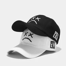 Unisex Fashion Women Men Summer Outdoors Visor Baseball Cap Adjustable Hat Crying Face Baseball Cap Sun Hat Sun Hat