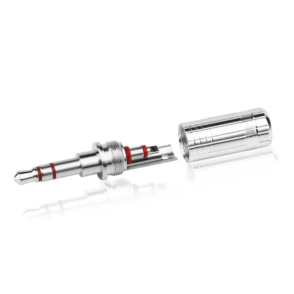 5PCS HiFi Earphone Connector 3.5mm Plug Audio Jack 3 Pole Audio Splice Adapter DIY Headphone Repair Palladium Metal Plug