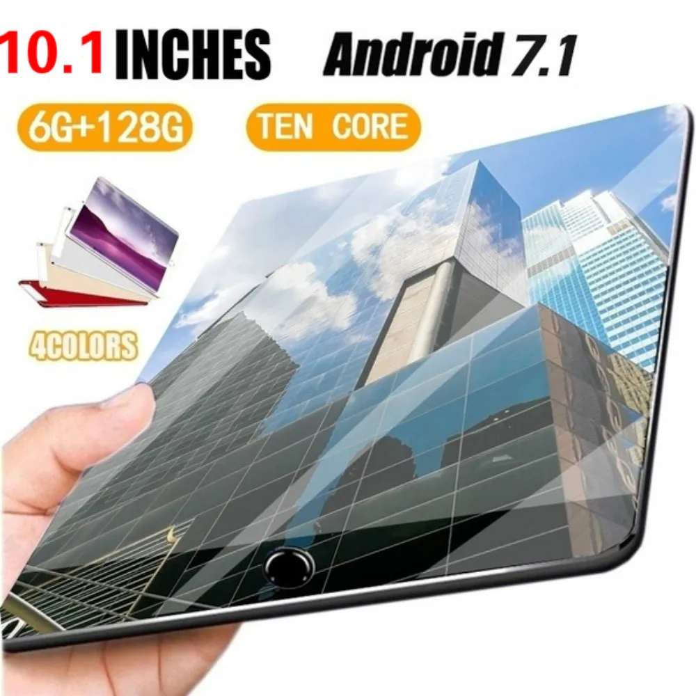 10-дюймовый планшет, 4G LTE, планшетный ПК, 10 ядер, 6 ГБ ОЗУ, 128 Гб ПЗУ, Google market, 1280x800, ips планшеты, Android 8,0, Wifi, gps, Bluetooth
