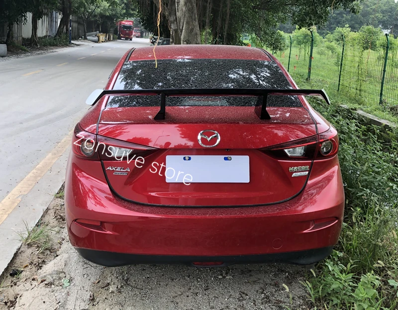 Использовать для Mazda 3/Axela спойлер 15 16 17 18 19 лет ABS Пластиковый материал заднее декоративное крыло EX стиль GT Спортивные Аксессуары