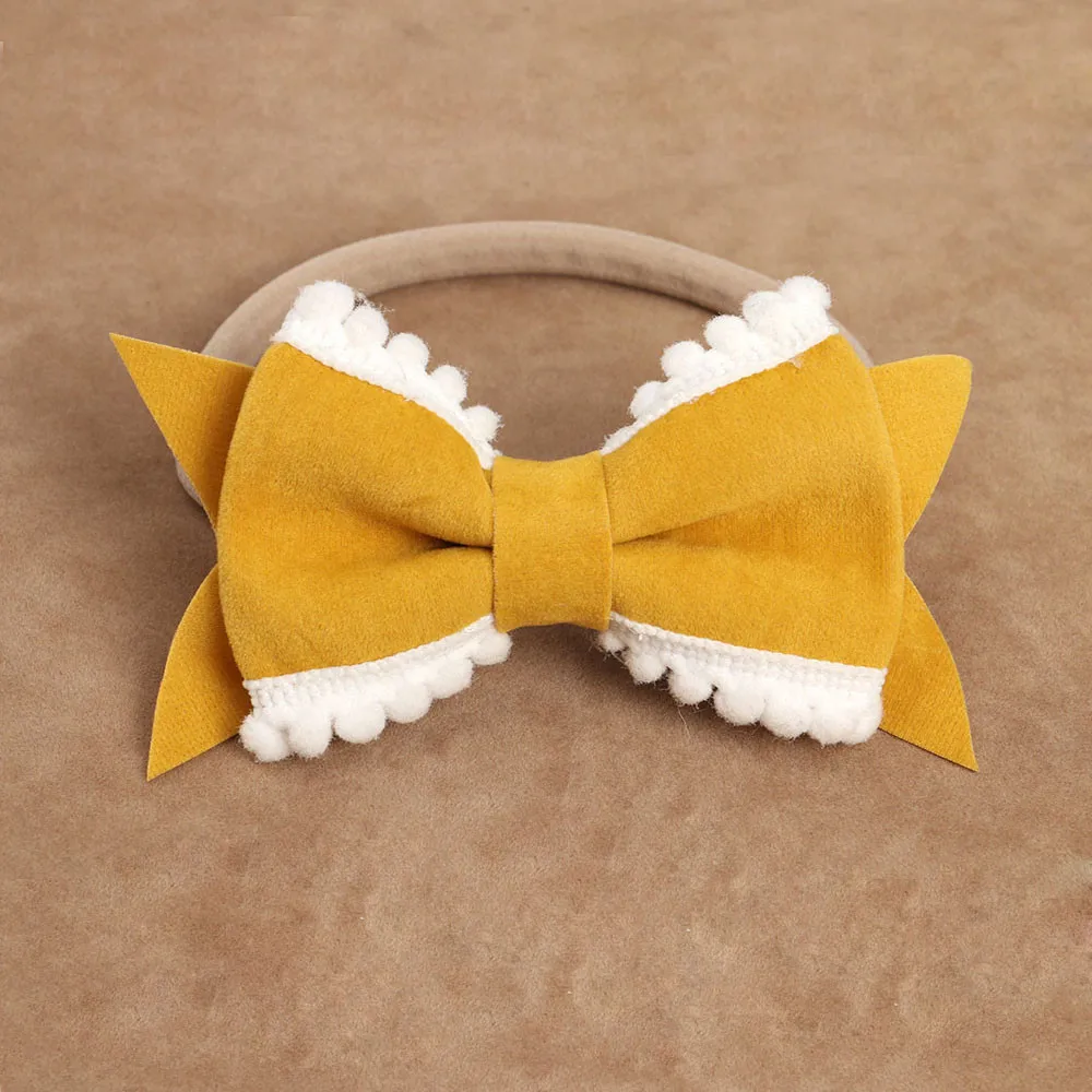 Kids Elastic HeadbandBaby bow elastic hair band Girls baby Bowknot Hairband  Hair Accessories Fashion headband baby