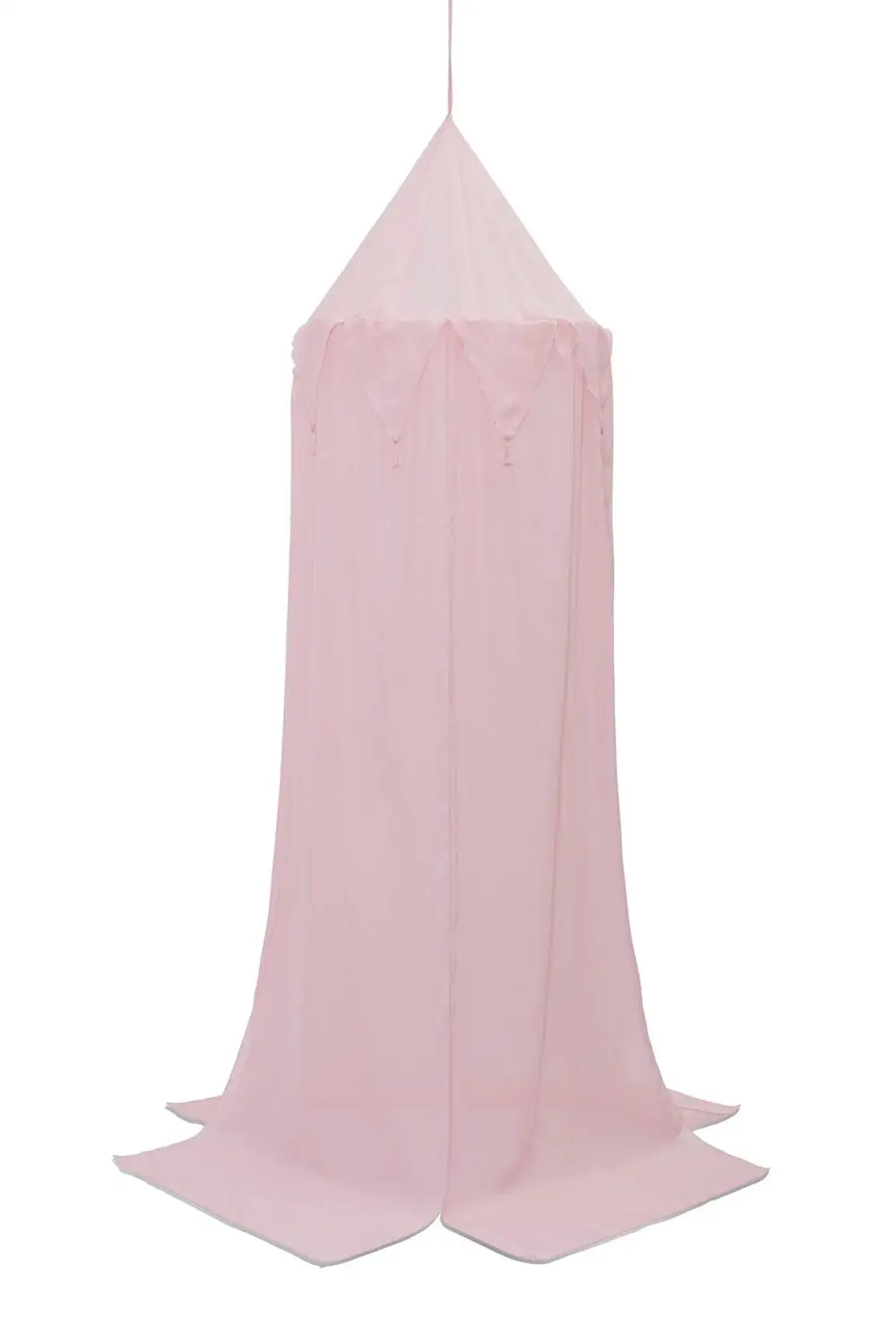 pink 60 см шифон Вымпел кисточкой три открытой двери москитная сетка купол кровать мантия детская комната палатка кровать палатка украшение дома - Цвет: pink