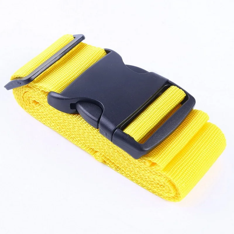 Местный запас Регулируемый чемодан багажные ремни комбинация Кукан с карабином галстук вниз путешествия - Цвет: Цвет: желтый