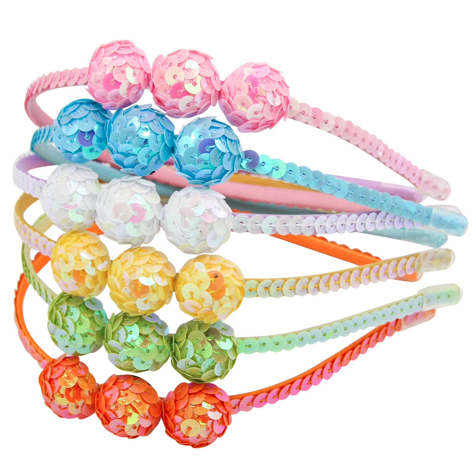 small hair clips Candygirl Glitter Headbands for Girls Cute Sparkly Hair Hoops Different Colors Sequin Cartoon Star Hair Bands Accessories white hair clips