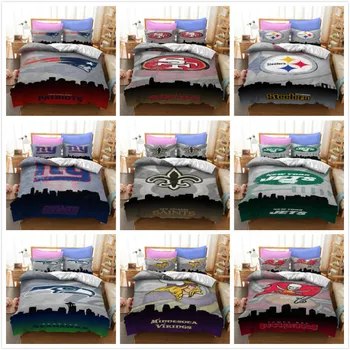 

Cross-border Foreign Trade Bedding 2-piece Set American Football Team Patern Bedding Set Amazon EBay Hot Sale Home Textile