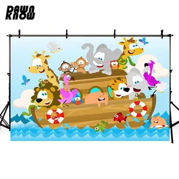 

DAWNKNOW Wooden Boat Vinyl Photography Background For Newborn Small Animals Photo Shoot Backdrop For Wedding Photo Studio lv579