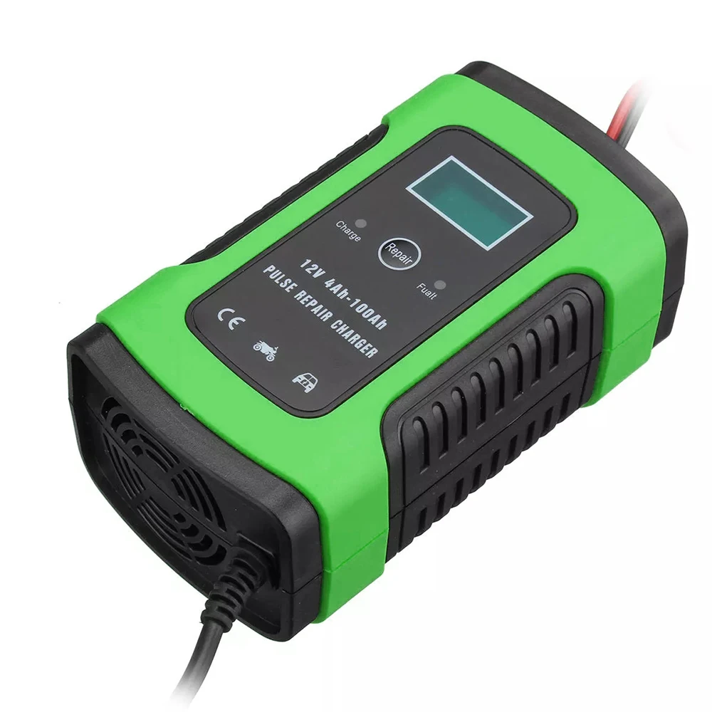 12V 6A полностью автоматическое автомобильное зарядное устройство для ремонта импульсов питания зарядное устройство s влажное сухое свинцово-Кислотное зарядное устройство s цифровой ЖК-дисплей