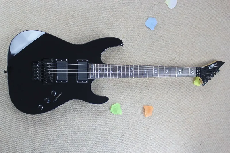 Рекламная цена Custom Shop kh подписи с мостом активный звукосниматель 9V батарея черная гитара 7-08 - Цвет: Черный