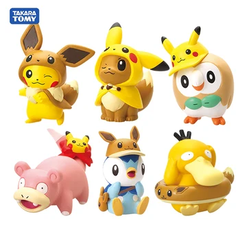 

Special offer 10Set Takara Tomy Pokemon Model Action Figures Cute Mini Animal Pocket Monster Pikachu Psyduck Rowlet lovely Toys