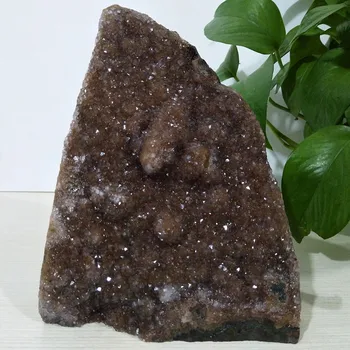 

2939gNatural stone colorful amethyst geode crystal quartz cluster Raw stone mineral home decor display variety of color crystals