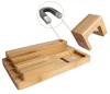 4 USB Ports 3 in 1 Phone Watch Disassemble Bracket Charging Dock Stand Station Bamboo Base Charger Holder For Smartphone Tablet 5