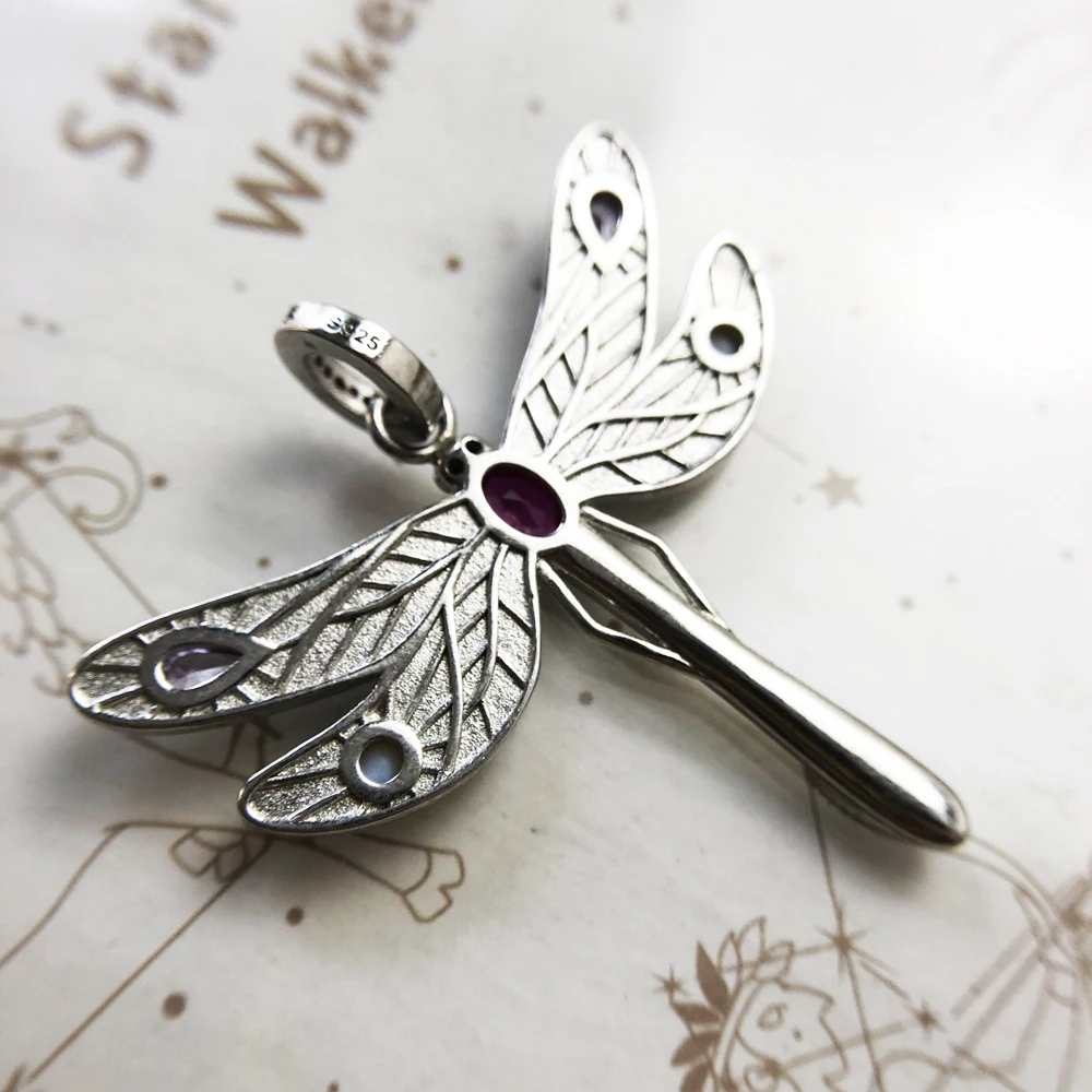 Pendant Dragonfly,2020 Spring New Jewelry Bohemia 925 Sterling Silver Paradisiacal Nature Happiness Freedom Gift For Women - Image 4