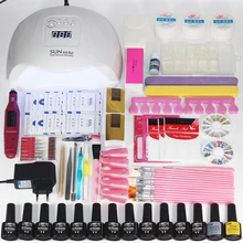 54 Вт/48 Вт/36 Вт Набор лаков для ногтей лампа для сушки ногтей с профессиональным маникюрным сверлом набор инструментов для ногтей 12 шт. лак для ногтей