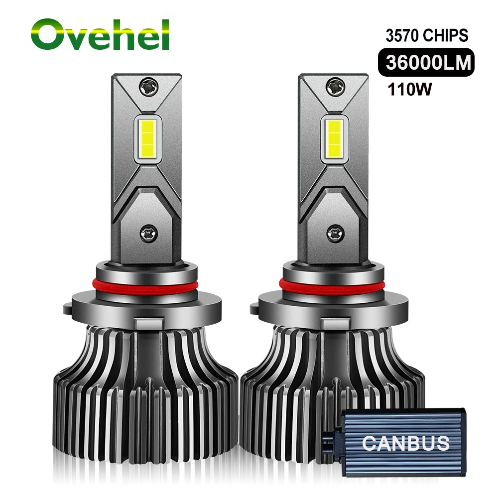 OVEHEL H7 Led Headlight Canbus 110W 360000LM H4 H8 H11 9005 9006 Hb3 Bulb H1 6000K 12V 24V for Car Truck | Автомобили и мотоциклы
