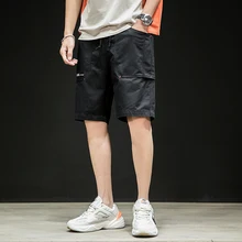 Новые мужские двухцветные модные трендовые летние красивые Мешковатые повседневные шорты с большими карманами