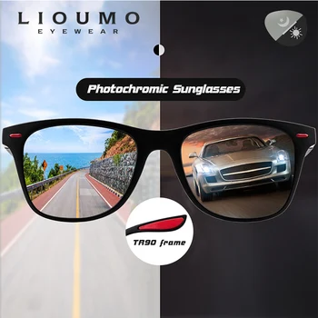 

Classic Retro Square Sunglasses Men Polarized Women Glasses Photochromic Lens For Safe Driving gafas fotocromaticas para hombre