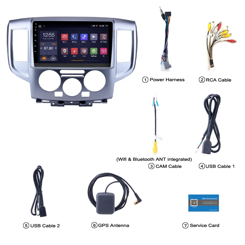 Sale 9 Inch 2Din Android 9.0 Head Unit Car Radio Stereo WiFi GPS Multimedia Player For NISSAN NV200 2009 2010 2011 2012-2016 5