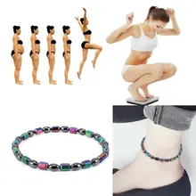 Магнитная терапия красочные ножной браслет лазерные бусины цепочка для ног здоровая потеря веса фитнес лодыжки браслет